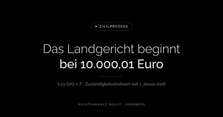 Amtsgericht bis 10.000 Euro – § 23 GVG