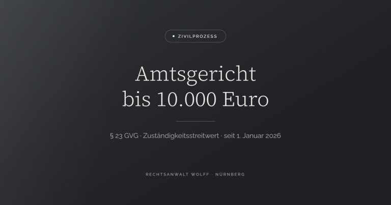 Amtsgericht bis 10.000 Euro