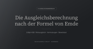 Die Ausgleichsberechnung nach der Formel von Emde