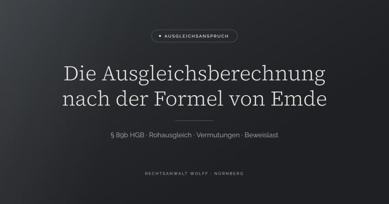 Die Ausgleichsberechnung nach der Formel von Emde