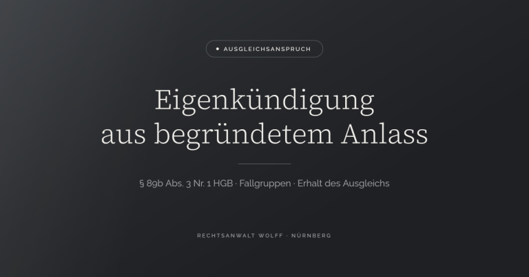 Eigenkündigung aus begründetem Anlass