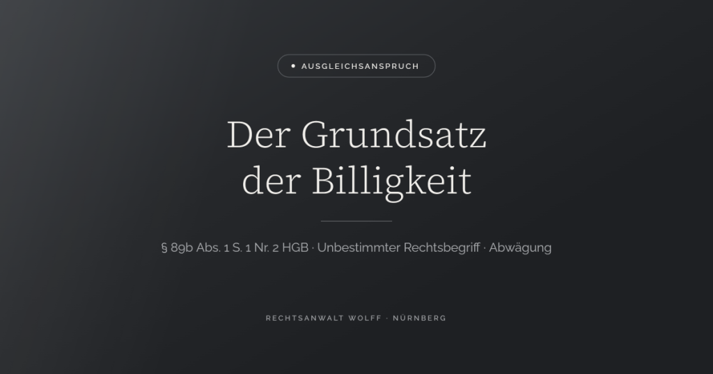 Der Grundsatz der Billigkeit