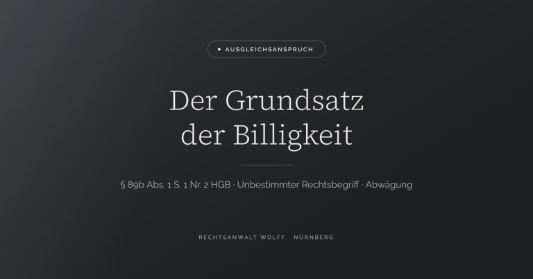 Der Grundsatz der Billigkeit