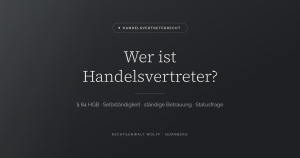 Wer ist Handelsvertreter