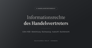 Informationsrechte des Handelsvertreters