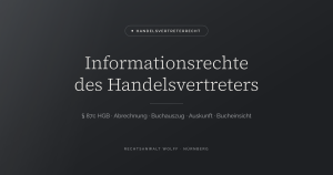 Informationsrechte des Handelsvertreters