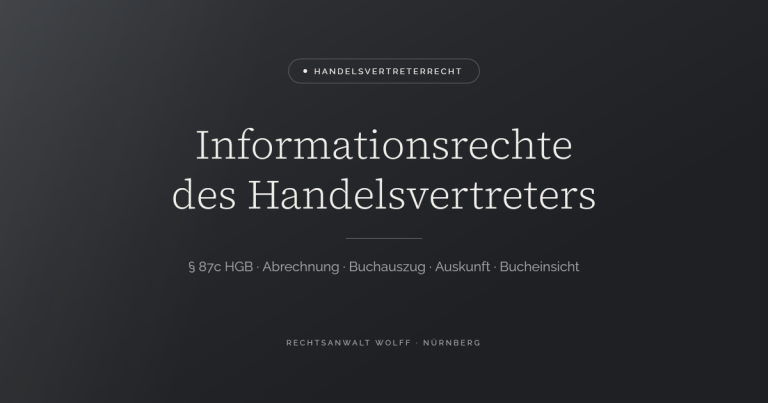Informationsrechte des Handelsvertreters